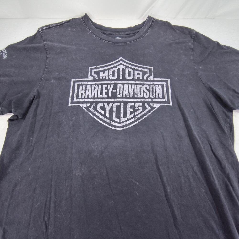 Harley Davidson Casual Short Sleeve Graphic Shirt Mens Size 2XL Black White
